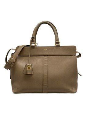 Celine Handbag Medium Cabas de France Bag Gray Beige